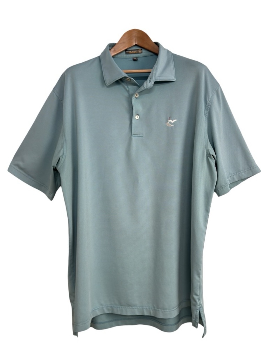 Peter Millar Summer Comfort Polo Shirt Blue Yellow Stripe Golf Polo XL Men